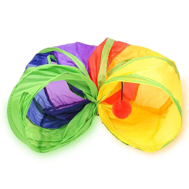 Cat Tunnel Pet Tube - Collapsible Indoor Outdoor Toy for Kittens and Puppies, Fun Hiding and Exercising Puzzle