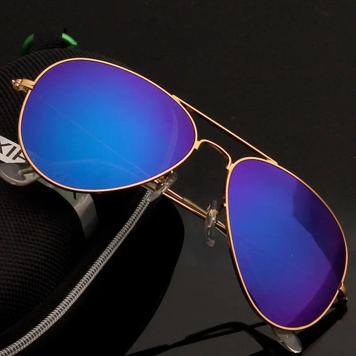 2025 Double Bridge Aviation Sunglasses for Women - UV400 Alloy Frame Mirror Glasses