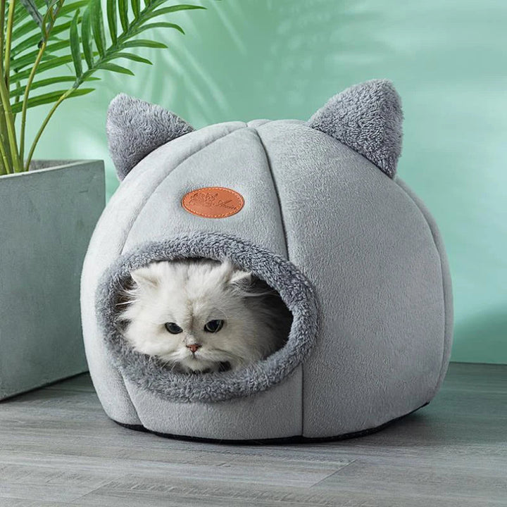 New Deep Sleep Comfort Cat Bed - Cozy Indoor Cave Nest for Pets