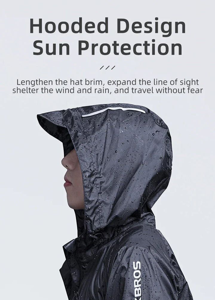 Waterproof Mens Cycling Jacket - Hooded, Nylon, For Rain