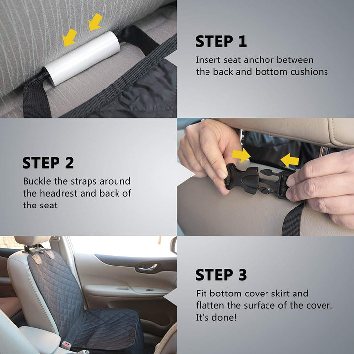 Waterproof Car Seat Cover Heavy Duty 1000D Oxford Fabric Quilted Pet Seat Protector For Clean Rides Fall 2025