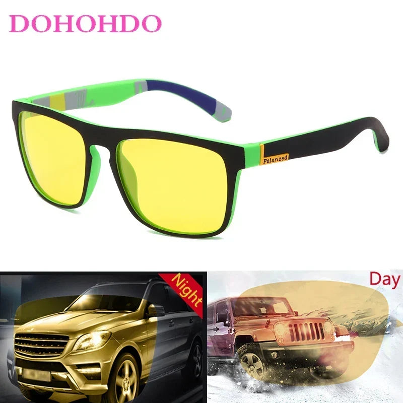 Polarized Sunglasses Night Vision Unisex Square Frame UV400 Anti Glare Driving Glasses Fall 2025 Trend