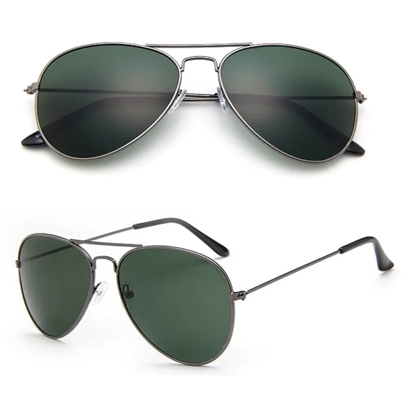 2025 Double Bridge Aviation Sunglasses for Women - UV400 Alloy Frame Mirror Glasses