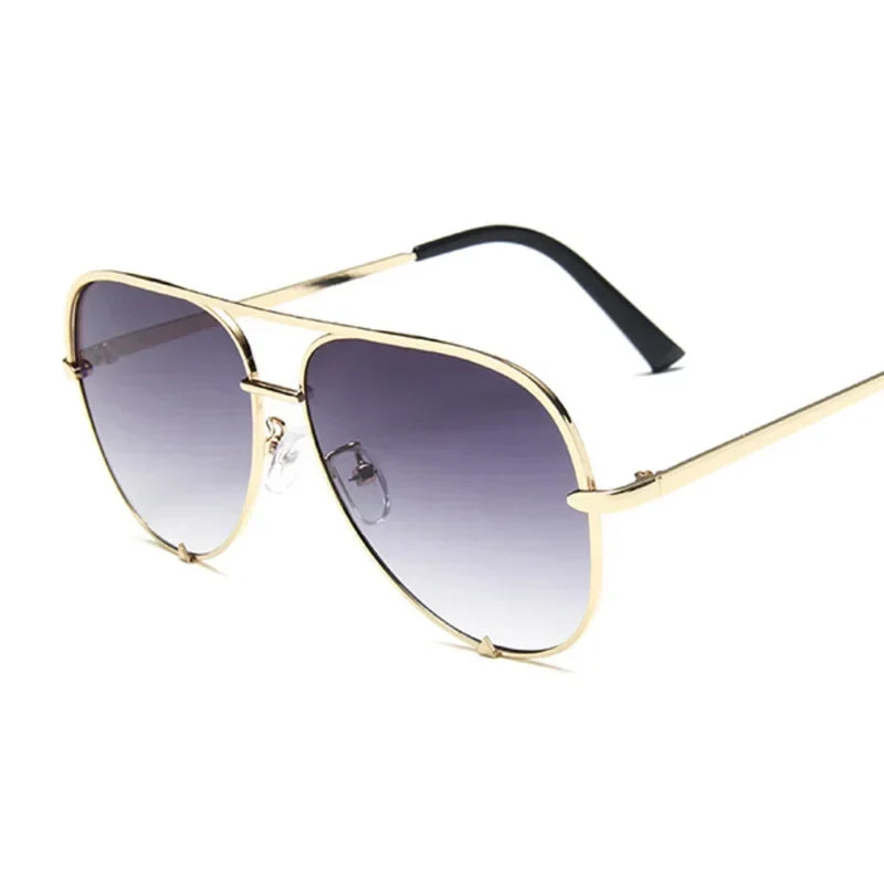 Vintage Aviation Sunglasses for Women - Designer Retro Shades, Gradient Mirror Fashion