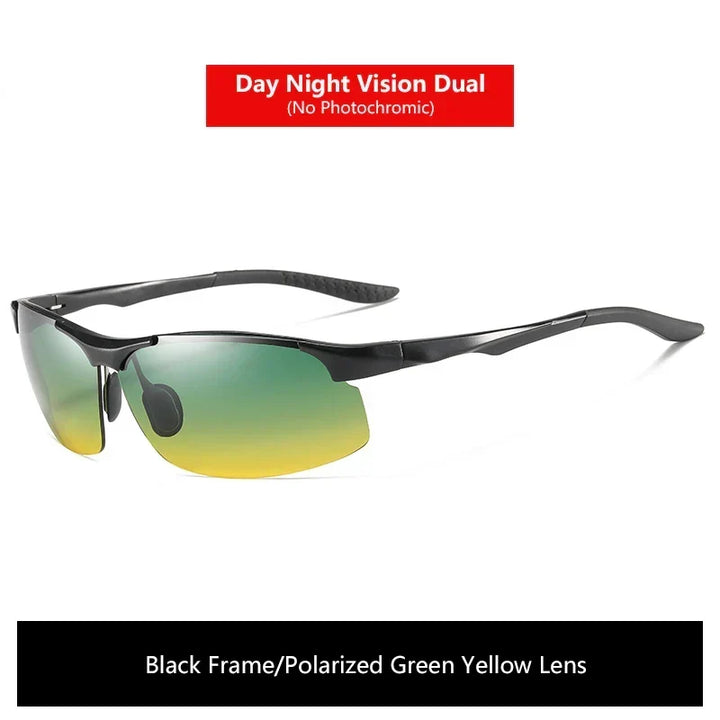 Sunglasses Photochromic Polarized UV400 Rimless Driving Glasses, Day Night Vision, Lightweight Frame VT2173