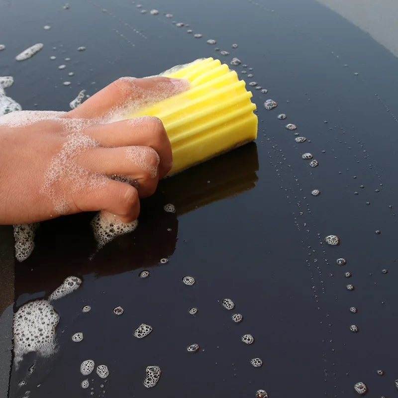 Car Wash Sponge PVA Wavy Design TikTok Viral Fall 2025 High-Absorbency Auto Detailing Tool
