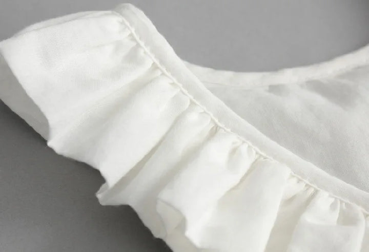 Soft Girls Dress - A-line, Sleeveless, Bow-Front Detail, Cotton-Polyester, Casual Summer Wear