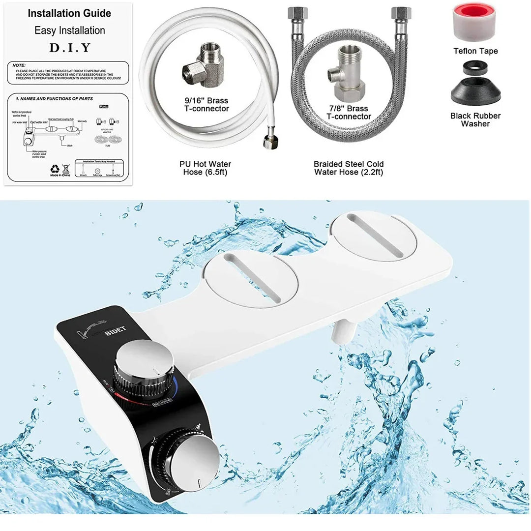 Bidet Toilet Seat Attachment Dual Nozzle Self Cleaning Non Electric Fall 2026 Home Upgrade