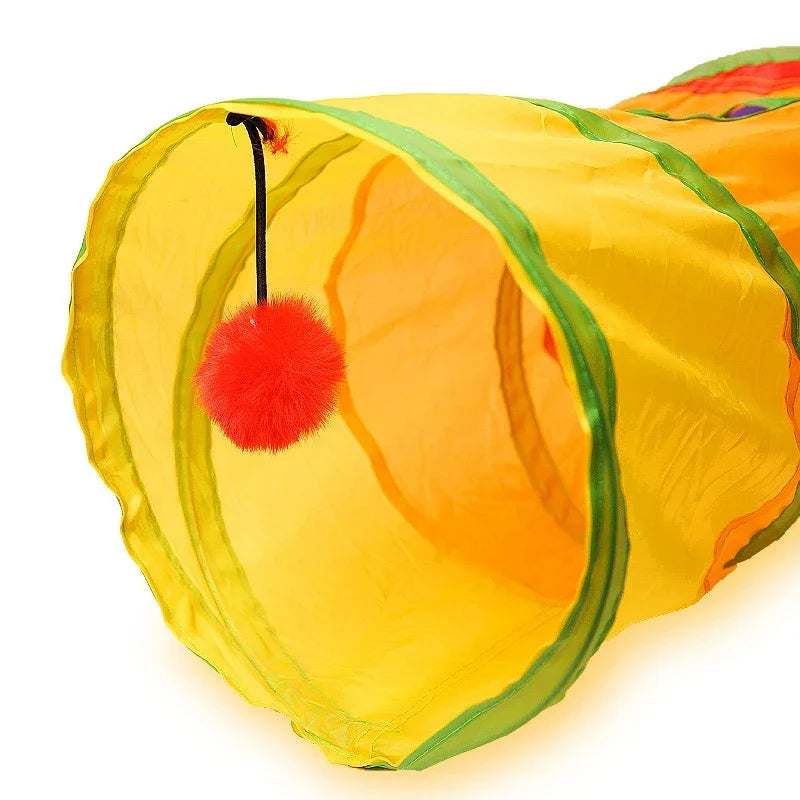 Cat Tunnel Pet Tube - Collapsible Indoor Outdoor Toy for Kittens and Puppies, Fun Hiding and Exercising Puzzle