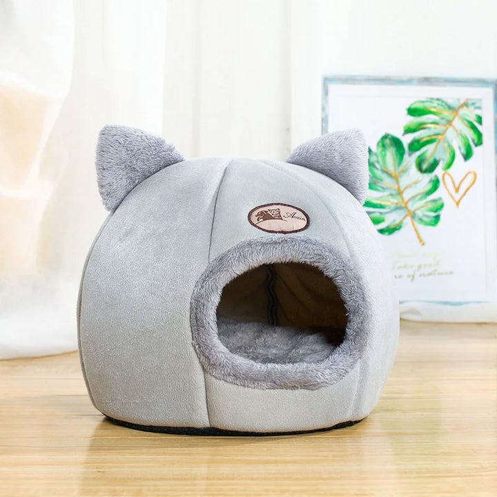 New Deep Sleep Comfort Cat Bed - Cozy Indoor Cave Nest for Pets