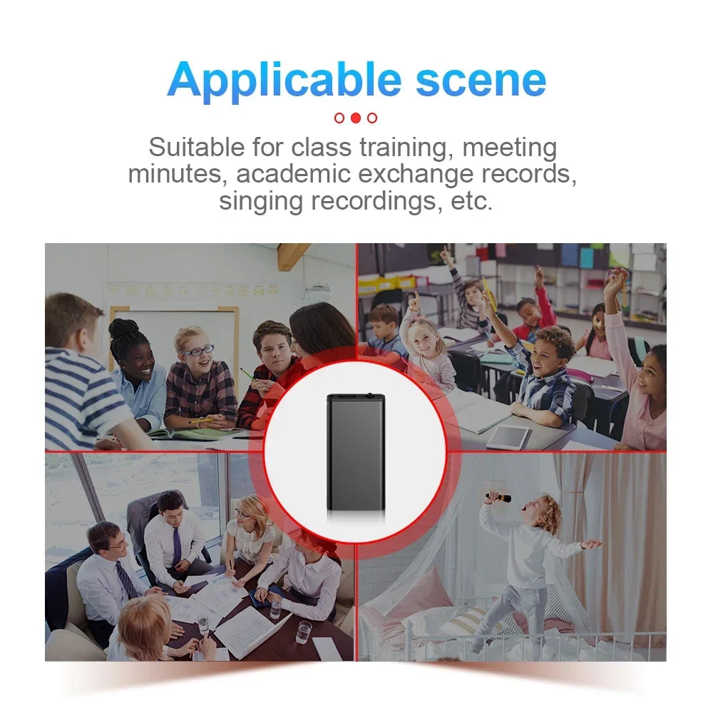 Voice Recorder Ultra Thin Mini Digital Dictaphone Compact