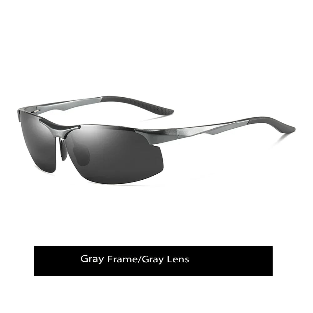 Sunglasses Photochromic Polarized UV400 Rimless Driving Glasses, Day Night Vision, Lightweight Frame VT2173