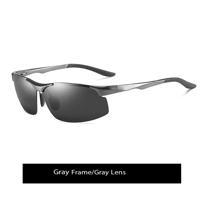 Sunglasses Photochromic Polarized UV400 Rimless Driving Glasses, Day Night Vision, Lightweight Frame VT2173