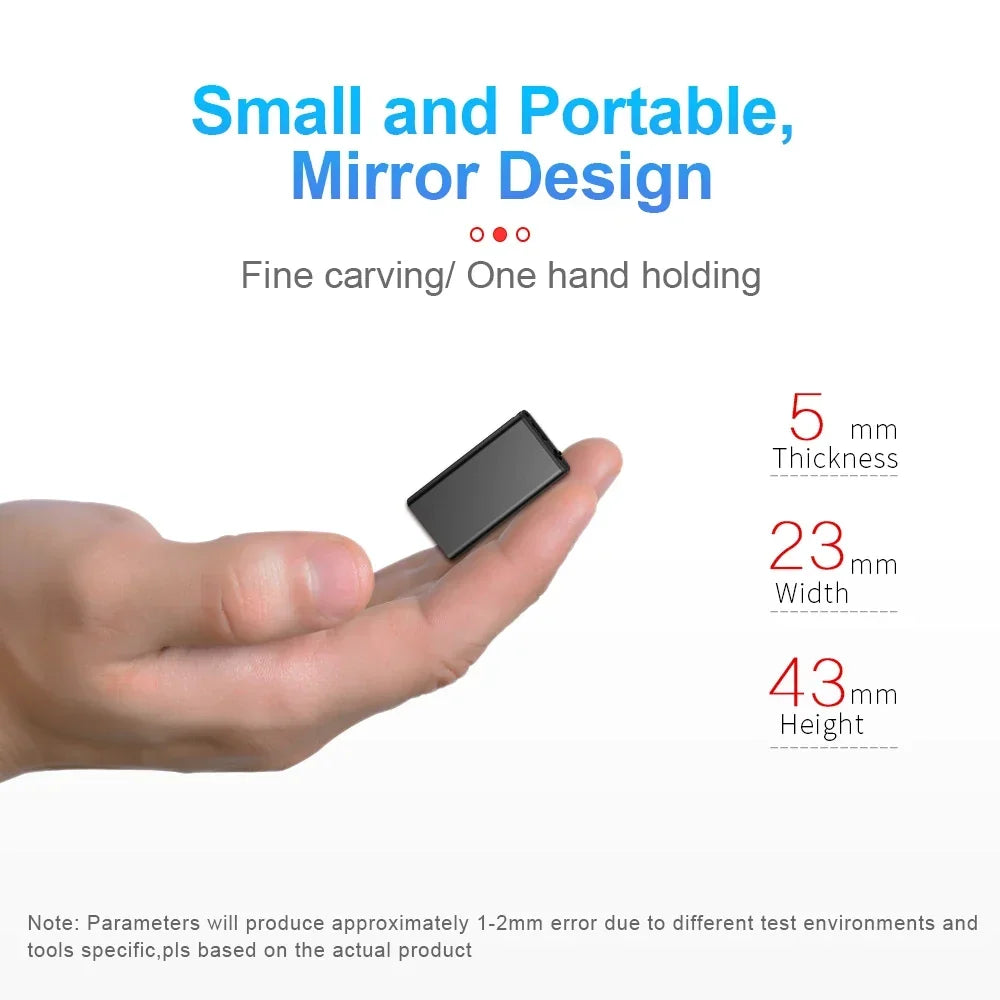 Voice Recorder Ultra Thin Mini Digital Dictaphone Compact