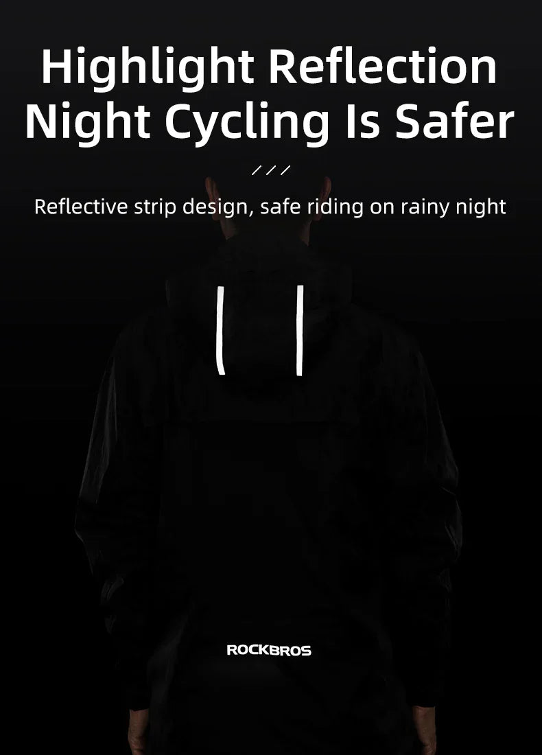 Waterproof Mens Cycling Jacket - Hooded, Nylon, For Rain