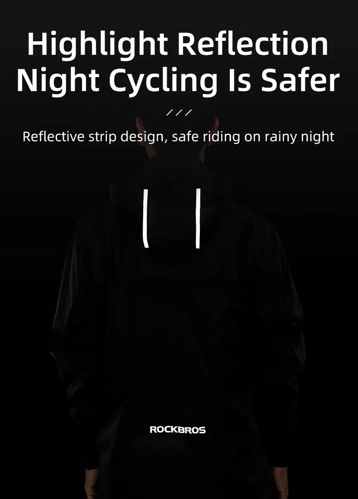 Waterproof Mens Cycling Jacket - Hooded, Nylon, For Rain