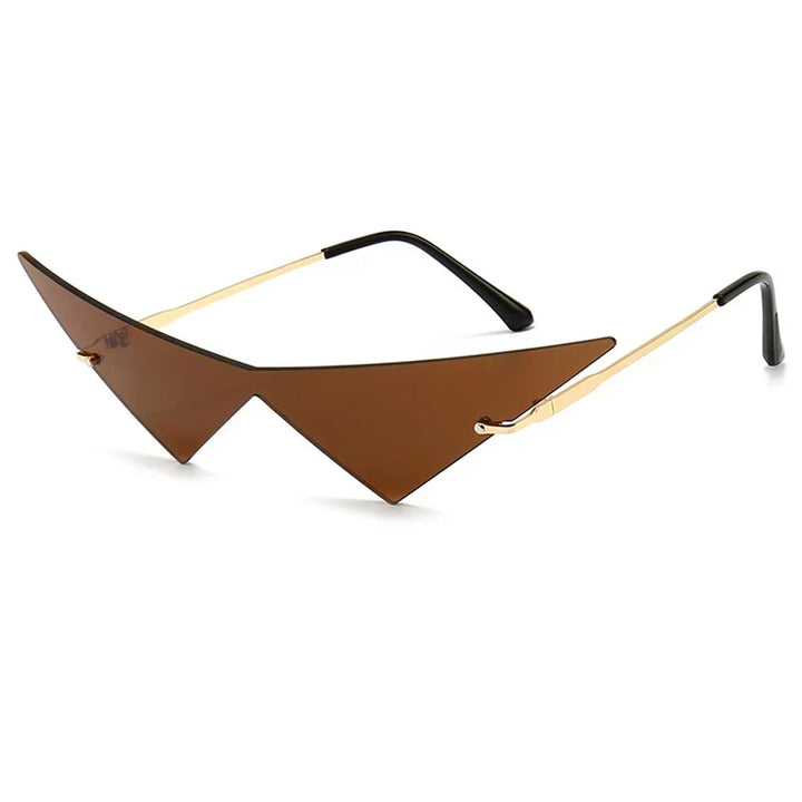 Cat Eye Sunglasses Rimless Oversized Triangle Frame Summer 2026 Trend UV400 Protection