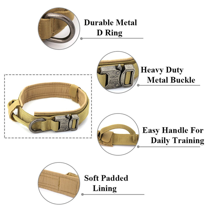 Dog Collar Tactical K9 With Patch Panel Top Handle Training And Control Fall 2025