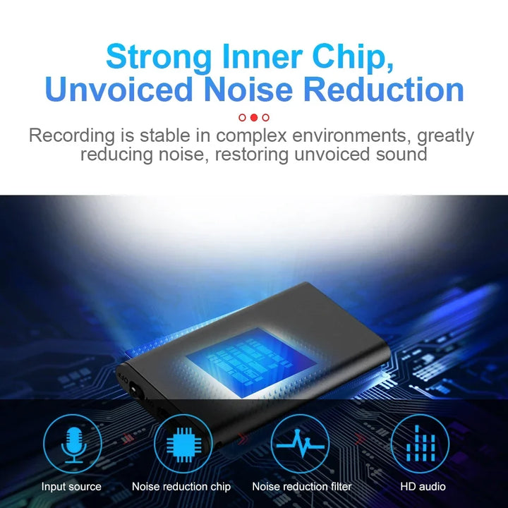 Voice Recorder Ultra Thin Mini Digital Dictaphone Compact