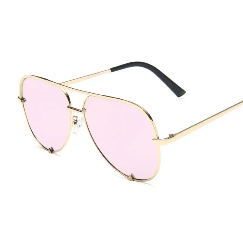 Vintage Aviation Sunglasses for Women - Designer Retro Shades, Gradient Mirror Fashion