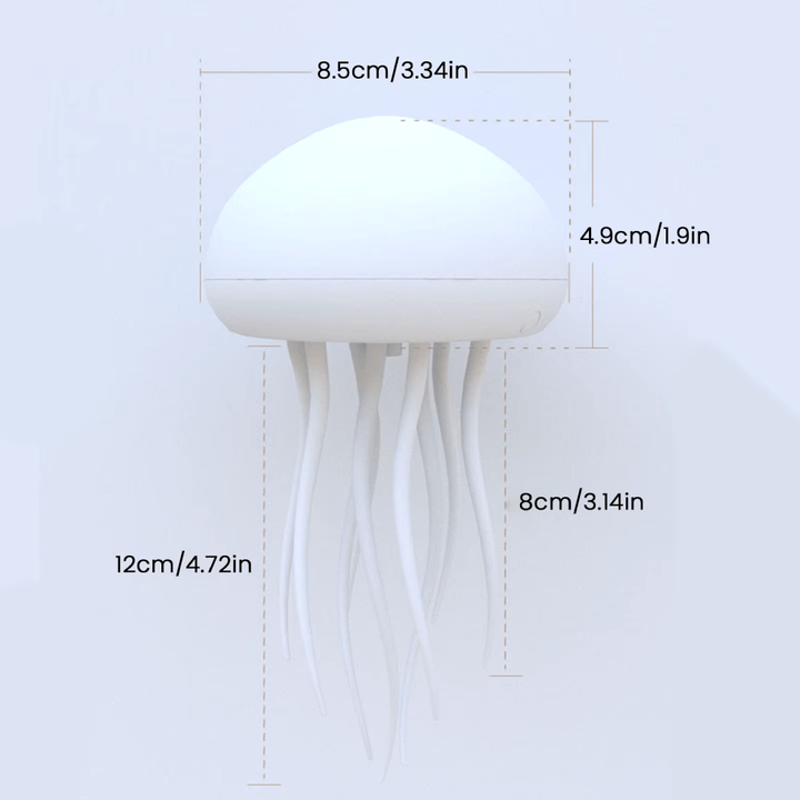 LED Jellyfish Lamp – colour-Changing RGB Voice-Activated Night Light