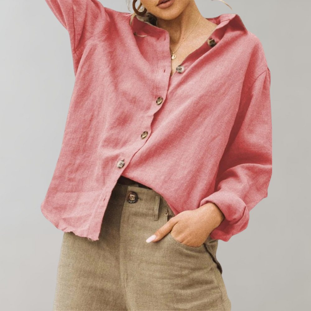 Lightweight &amp; Flattering women’s blouse – breathable cotton, for summer outings