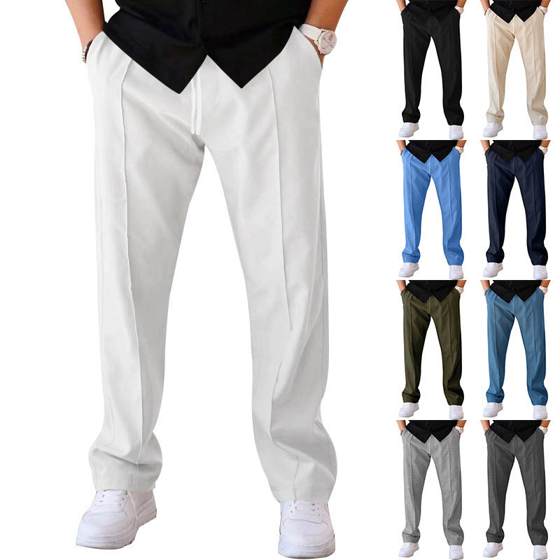 Lightweight &amp; comfortable men’s wide-leg Pants – breathable fabric, casual style, perfect for summer