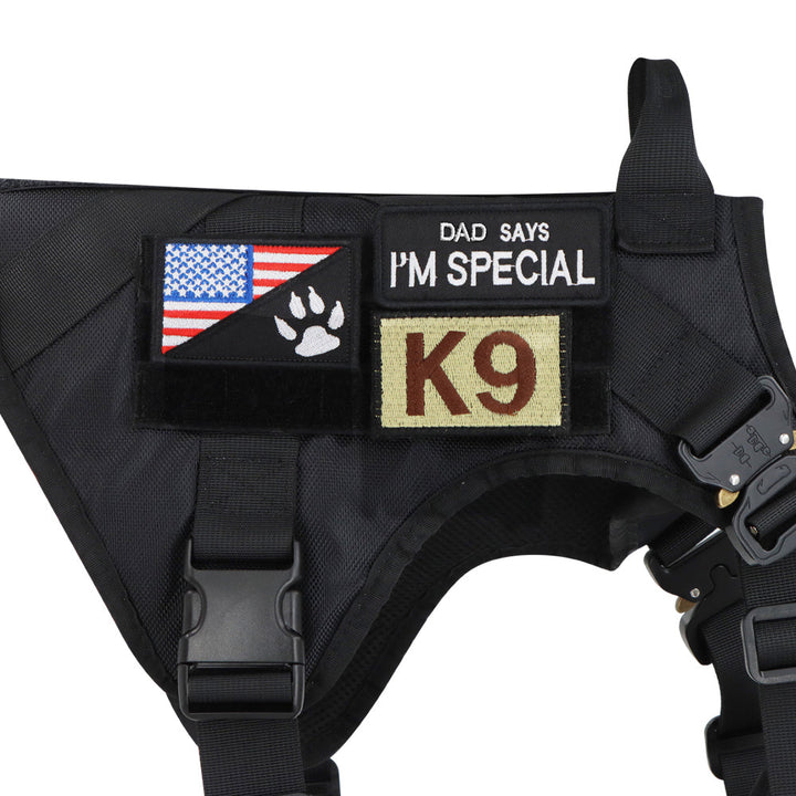 Dog Harness Patches Set 12 Hook And Loop Patches For Harnesses Do Not Pet Service In Training USA Flag Fall 2025 Gift