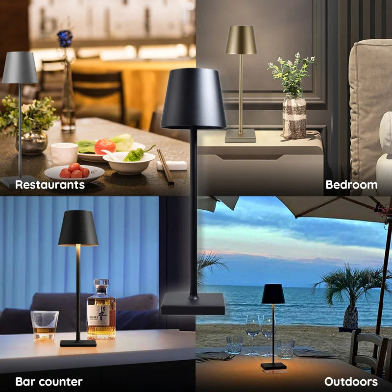 Touch-Control Rechargeable LED Lamp - 10 colours, Waterproof for Indoor and Outdoor Use