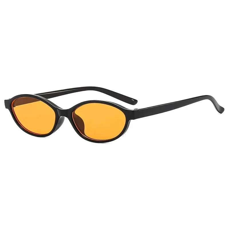 Lightweight women’s sunglasses – retro oval design, leopard print, for everyday wear