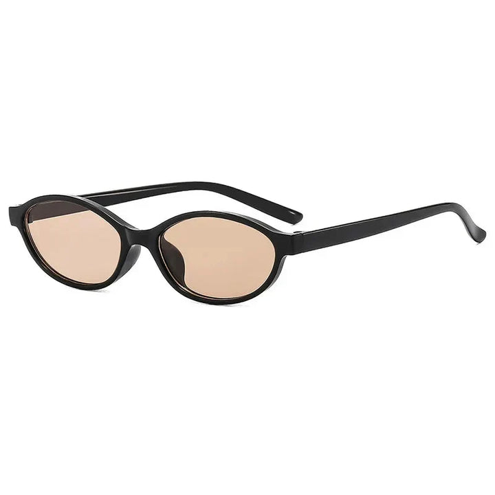 Lightweight women’s sunglasses – retro oval design, leopard print, for everyday wear