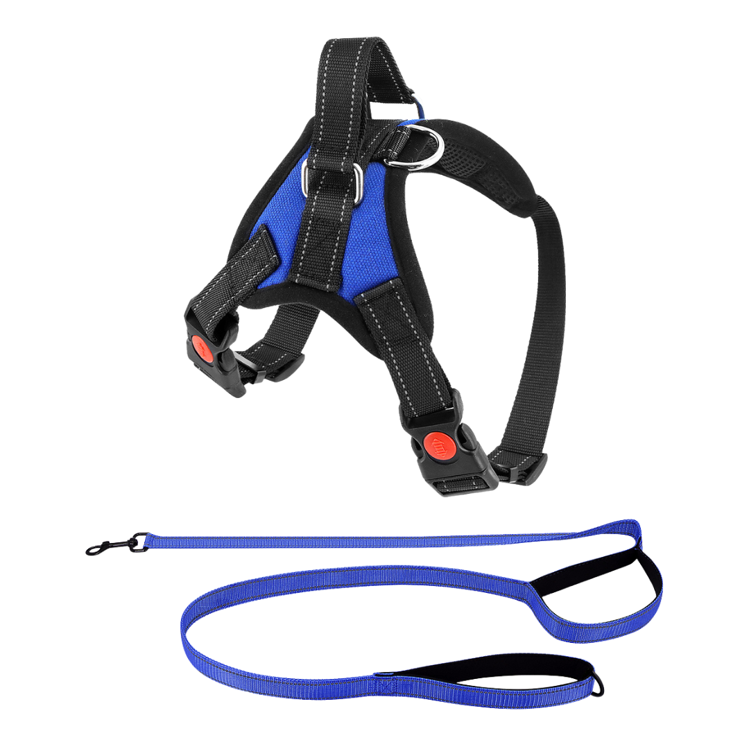 Dog Harness No-Choke Adjustable Safety Harness Fall 2025 Trend Breathable Padding For Gentle Control