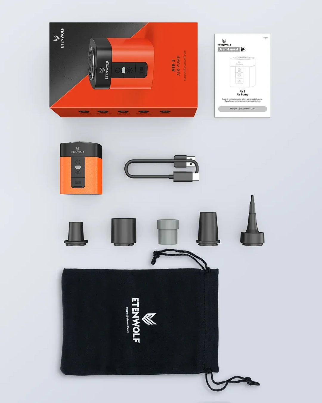 Portable Electric Air Pump with 2600mAh Battery for Quick Inflation, Ideal for Camping and Outdoor Use