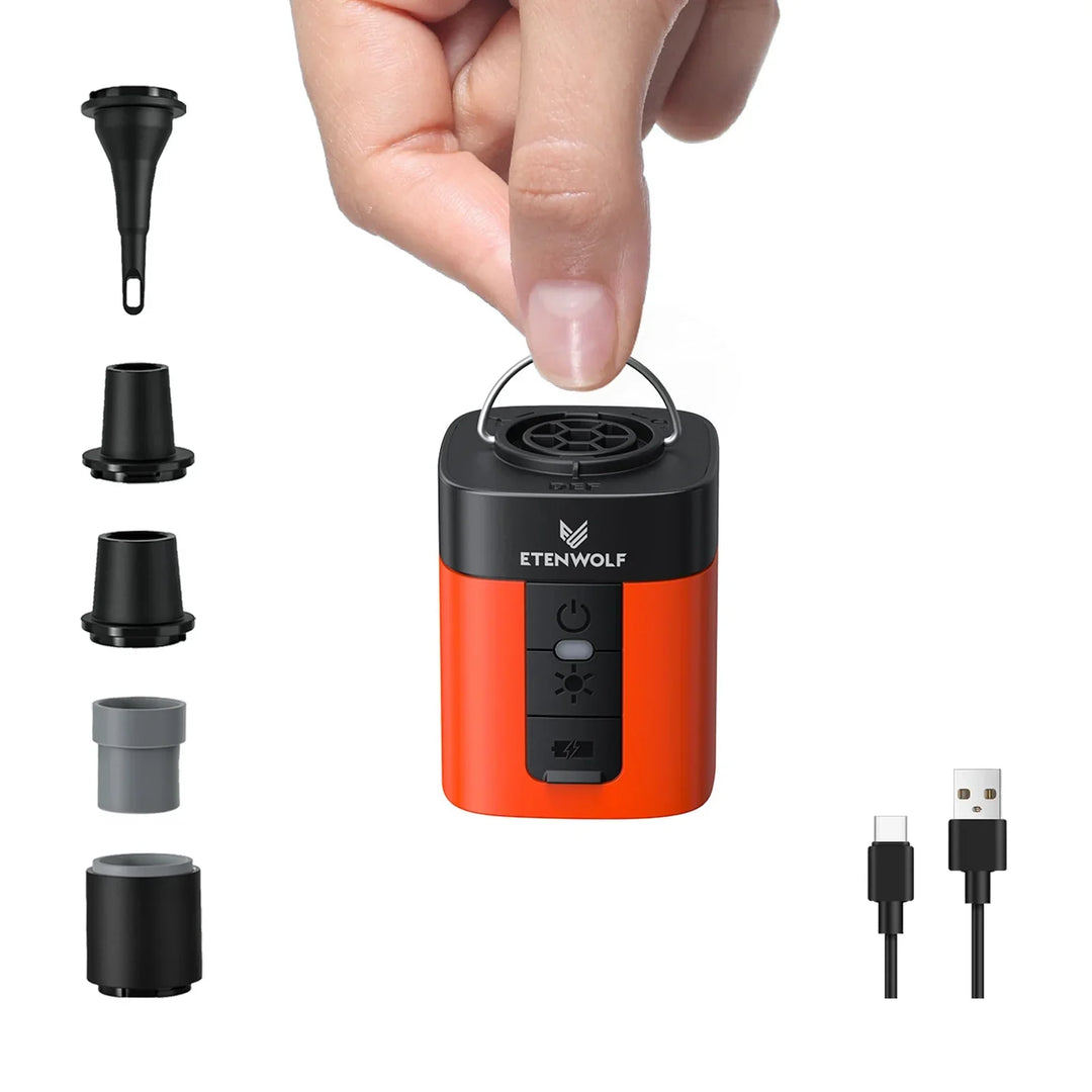 Portable Electric Air Pump with 2600mAh Battery for Quick Inflation, Ideal for Camping and Outdoor Use