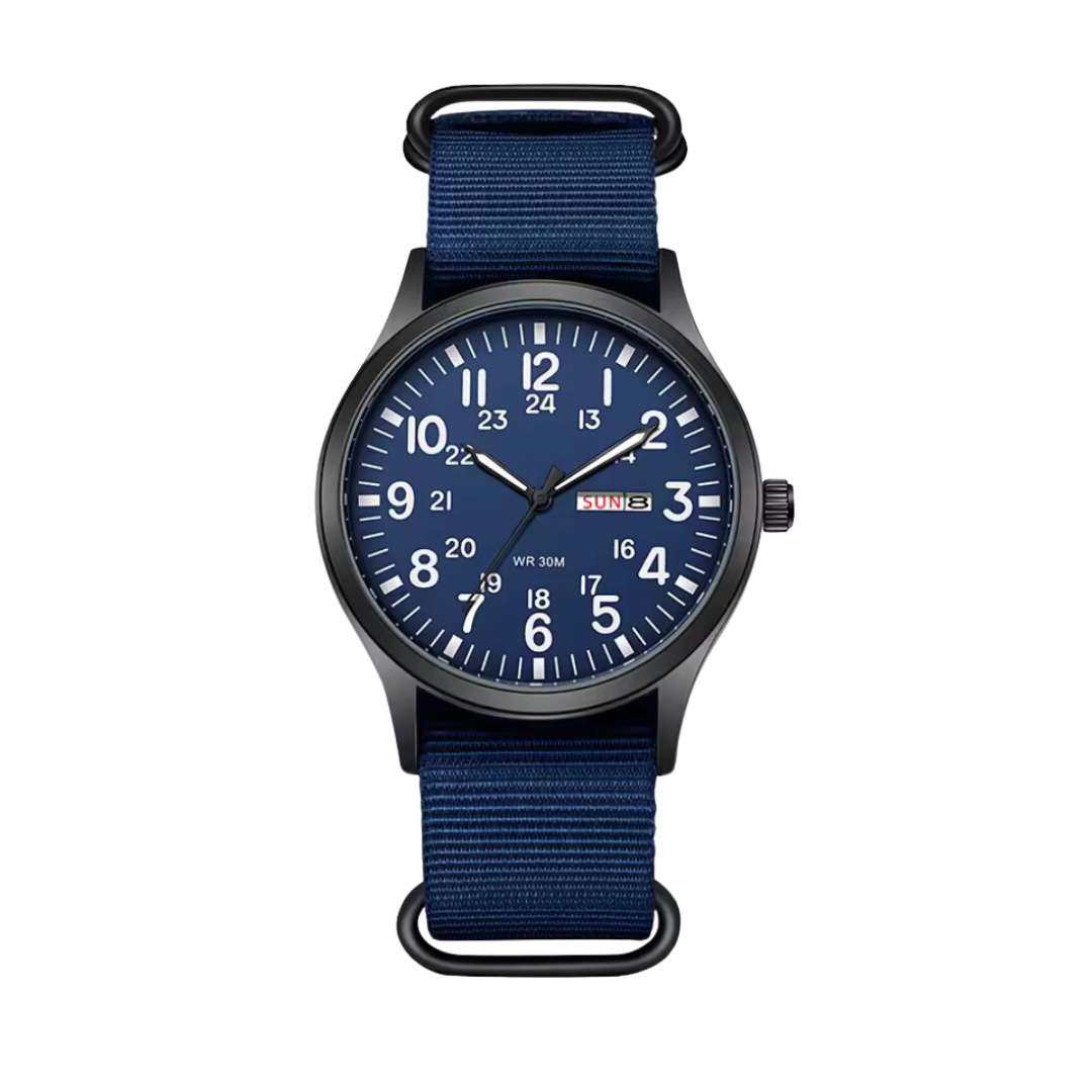 Adventure Men’s Watch – Waterproof, Scratch-Resistant, Nylon Strap, Rugged Outdoor Design