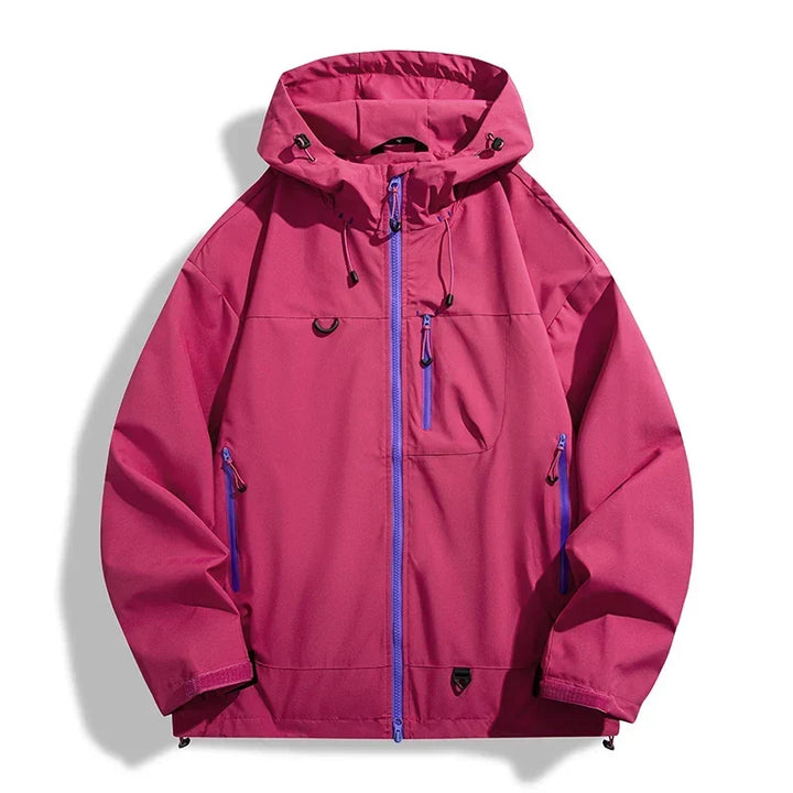 Waterproof Unisex Windbreaker - Hooded Single-Layer, Hiking