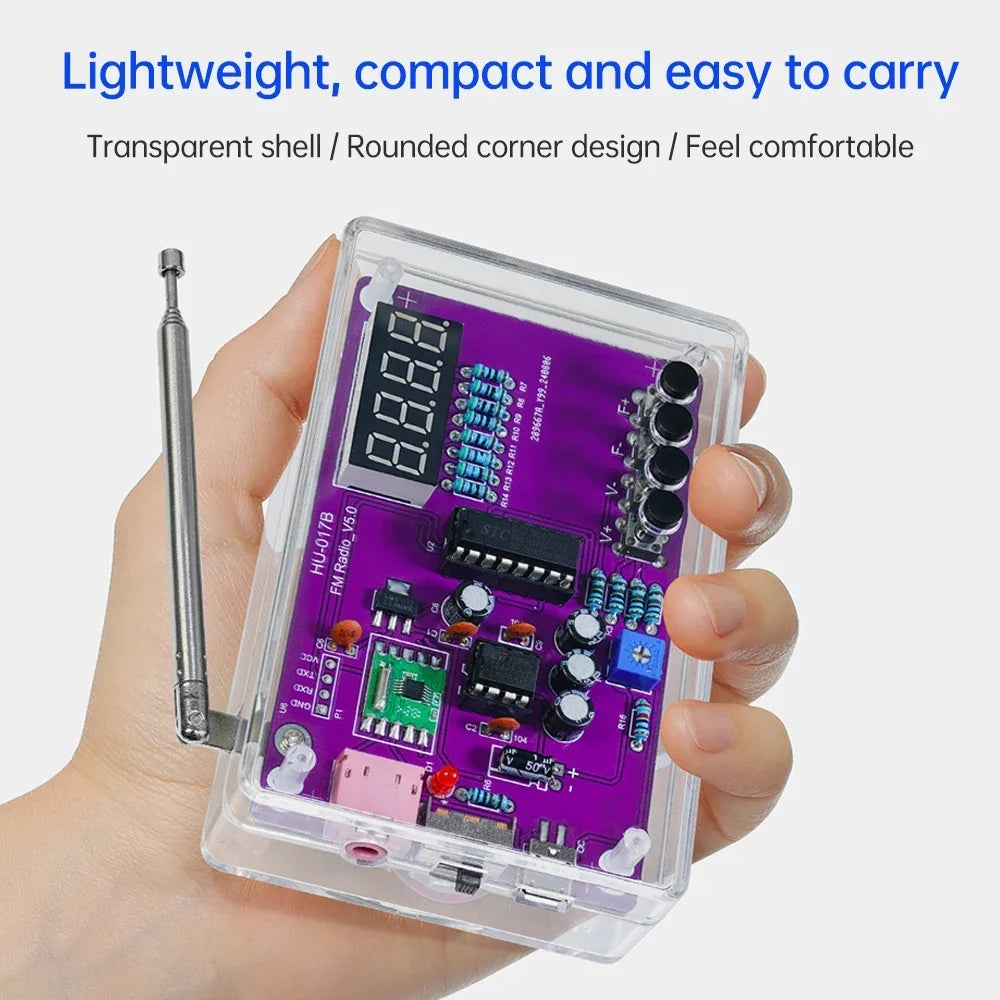 DIY FM Radio Kit 87-108MHz Adjustable Frequency Soldering Practice Kit Back to School 2026 Gift
