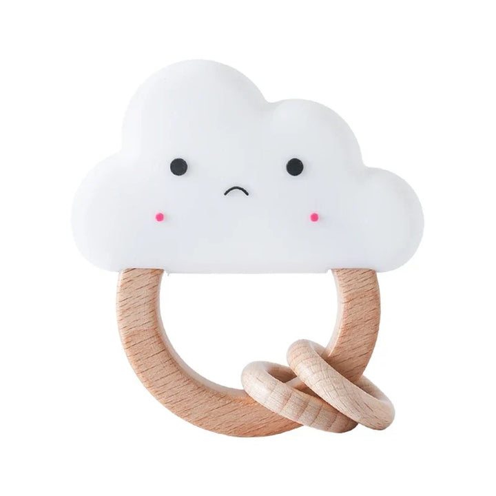 Crochet Bear Teether Rattle Ring Newborn Sensory Toys