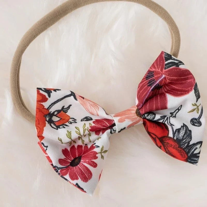 Soft baby girl dress - floral print, bowknot accents, cotton-elastane, summer wear