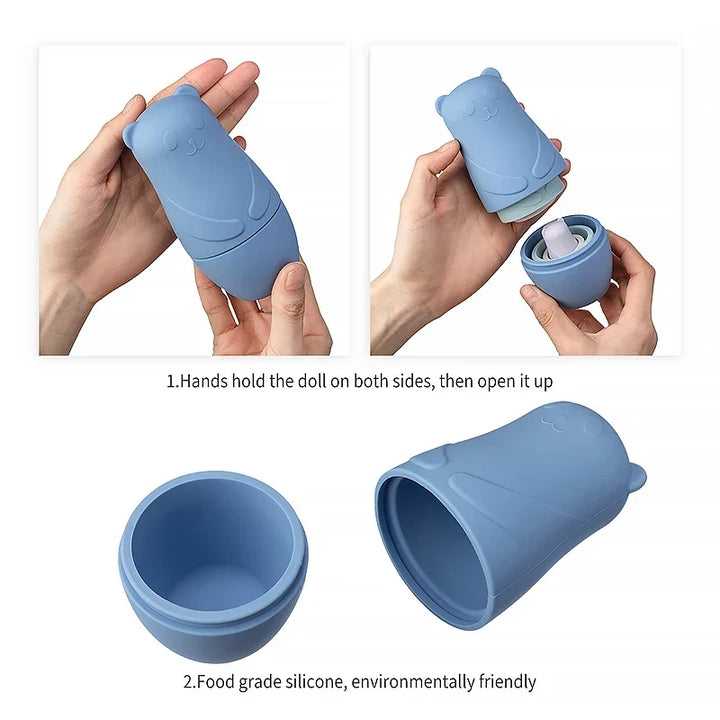 BPA-Free Silicone Stacking Blocks Nesting Doll Toy Set for Educational Play and Motor Skill Development