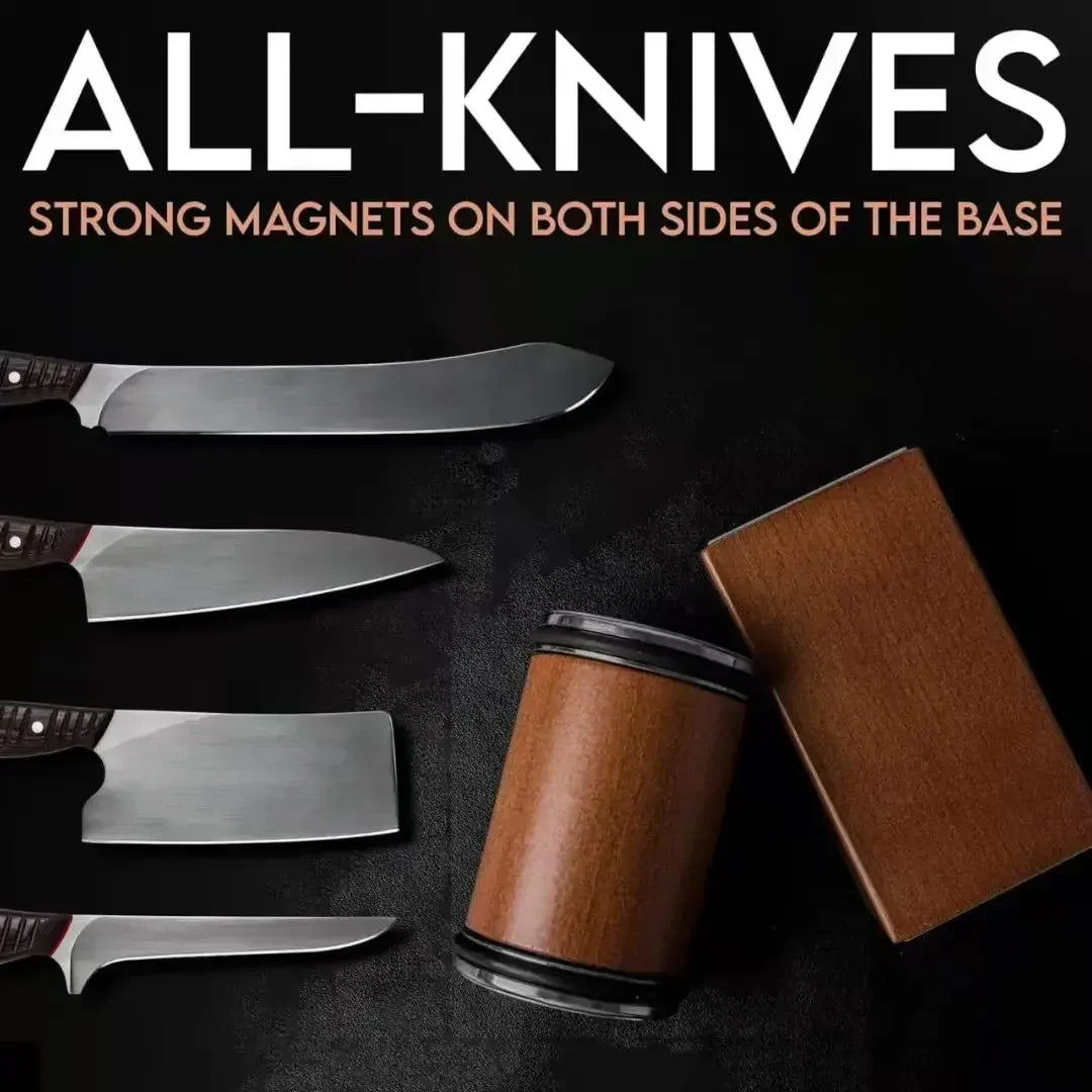 Rolling Diamond Knife Sharpener Kit with Magnetic Holder – 15° &amp; 20° Angle Roller Kitchen Tool 2026