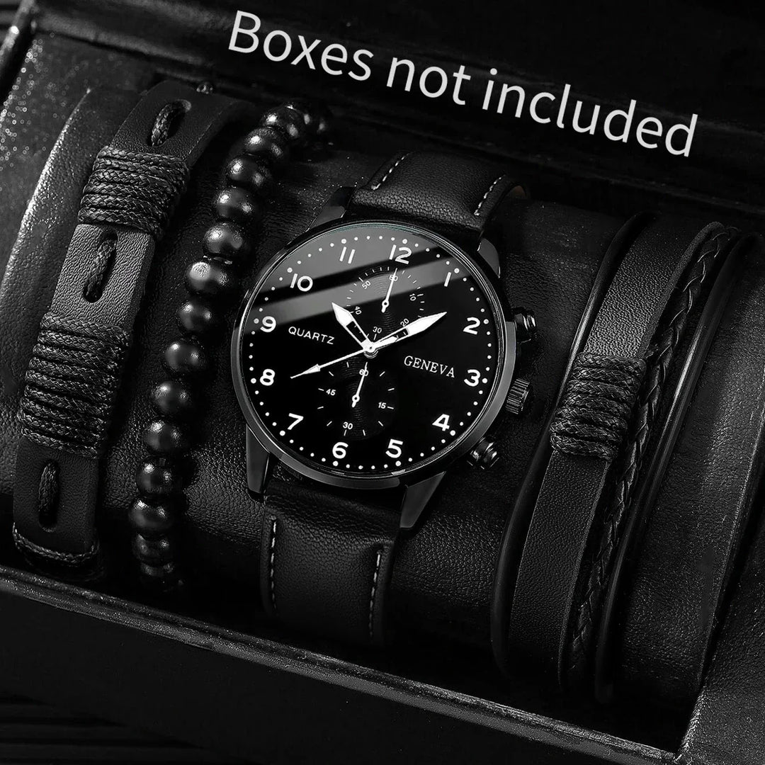 Quartz Watch And Bracelet Set Nylon Band Casual Gift