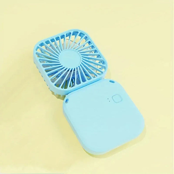 Mini Folding Hanging Neck Fan - 3 Speed USB Rechargeable Personal Fan for Travel and Indoor Use