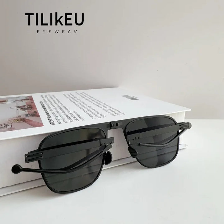Sunglasses Polarized Pilot Style Foldable Steel Frame UV400 Protection for Driving and Fishing Summer 2026