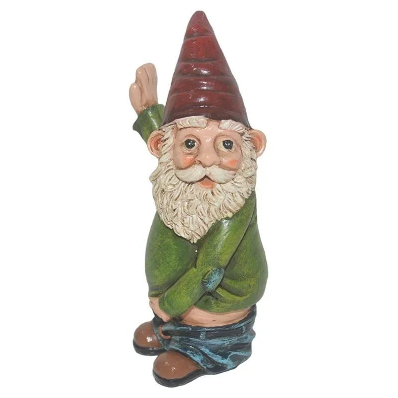 Funny Garden Gnome Statue - Hand Painted Resin Outdoor Ornament, Fall 2026 Yard Decor Gag Gift