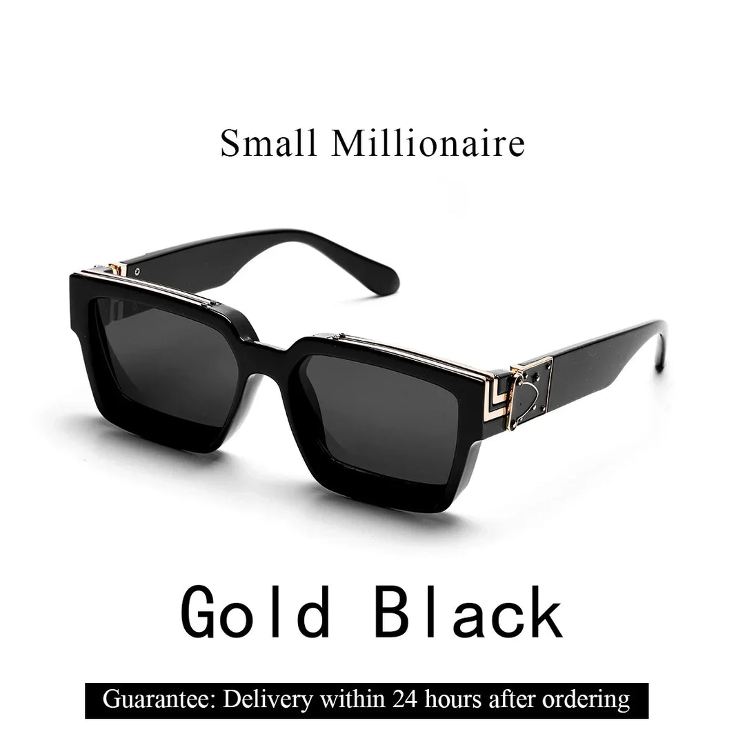 Sunglasses Black Retro Square Shades Luxury Fashion Eyewear Fall 2026 Trend Gift Idea