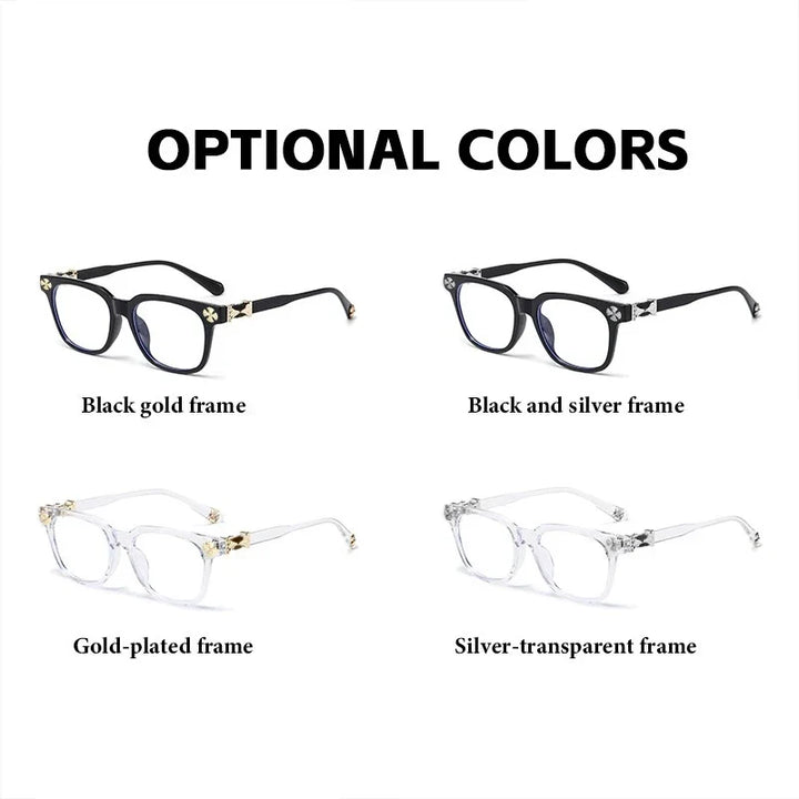 Blue Light Blocking Glasses - Oversized Frame Computer Eyewear With Rhinestone Decor, Fall 2026 Trend Gift