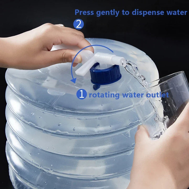 Portable Foldable Collapsible Water Bag 5–15L – Outdoor Camping Hiking Picnic Emergency Carrier 2026