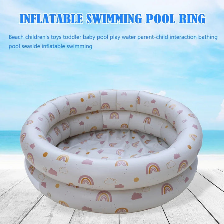 Inflatable Baby Swimming Pool 80cm, Portable Round PVC Paddling Pool for Toddlers, Indoor/Outdoor Use, Child-Friendly Design