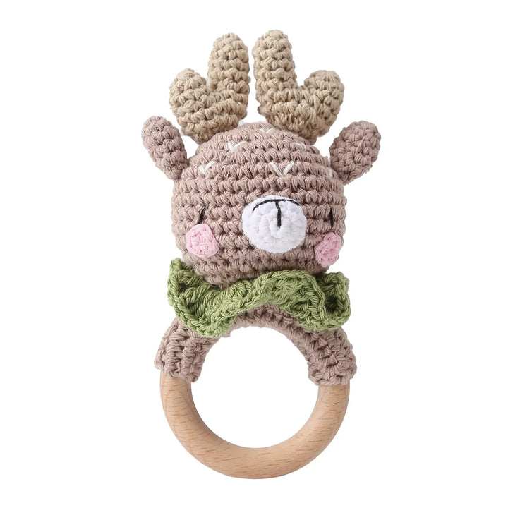 Baby Crochet Rattle Bunny Teether Newborn Sensory Toys